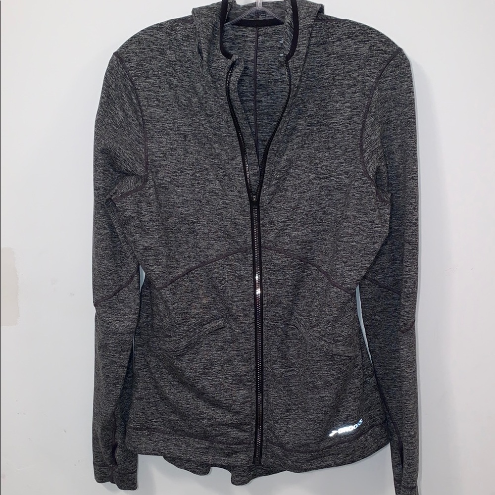 Brooks Women's Gray Zip-Up Jacket